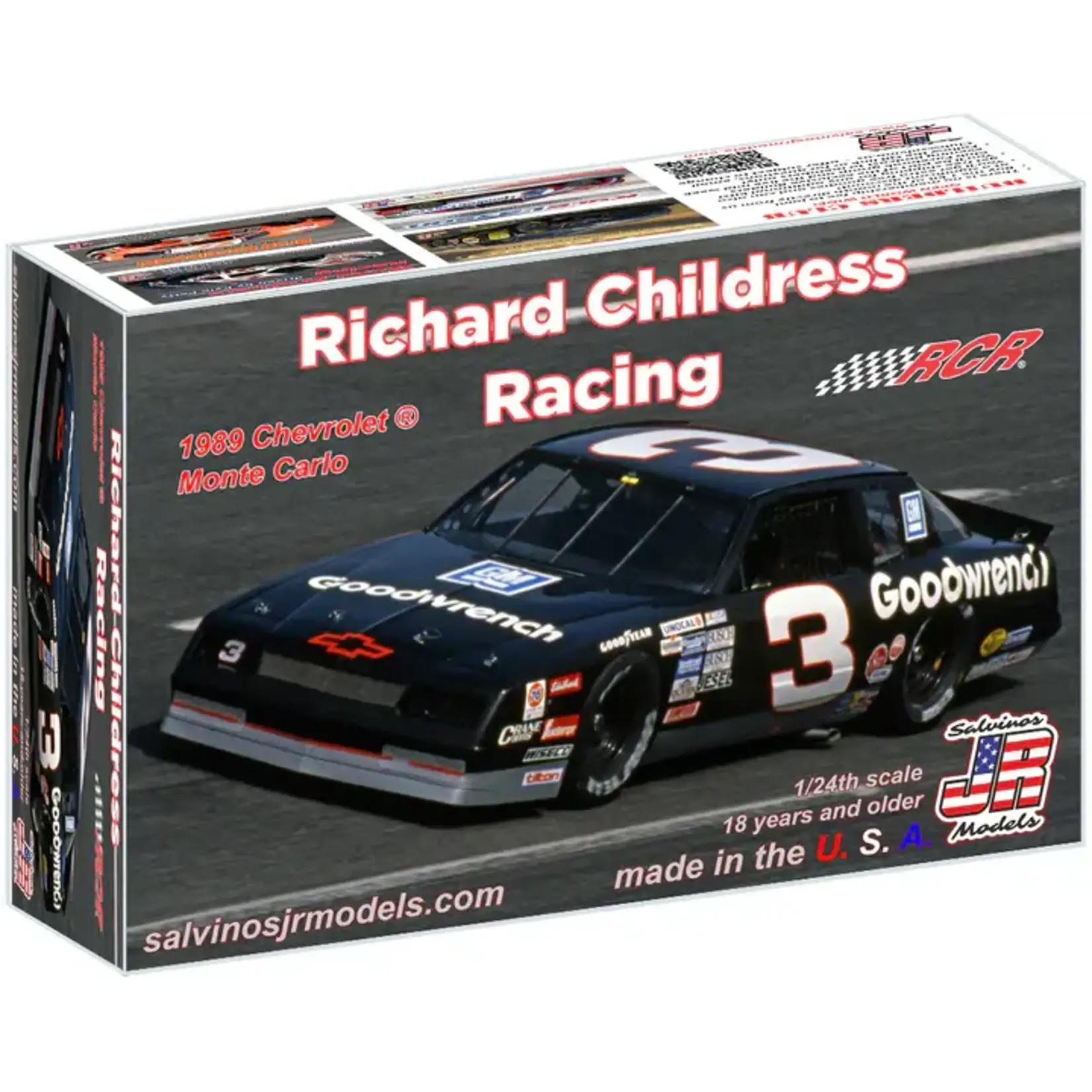 Salvinos 1989 1/24 Richard Childress Racing #3 1989 Chevrolet Monte Carlo Race Car
