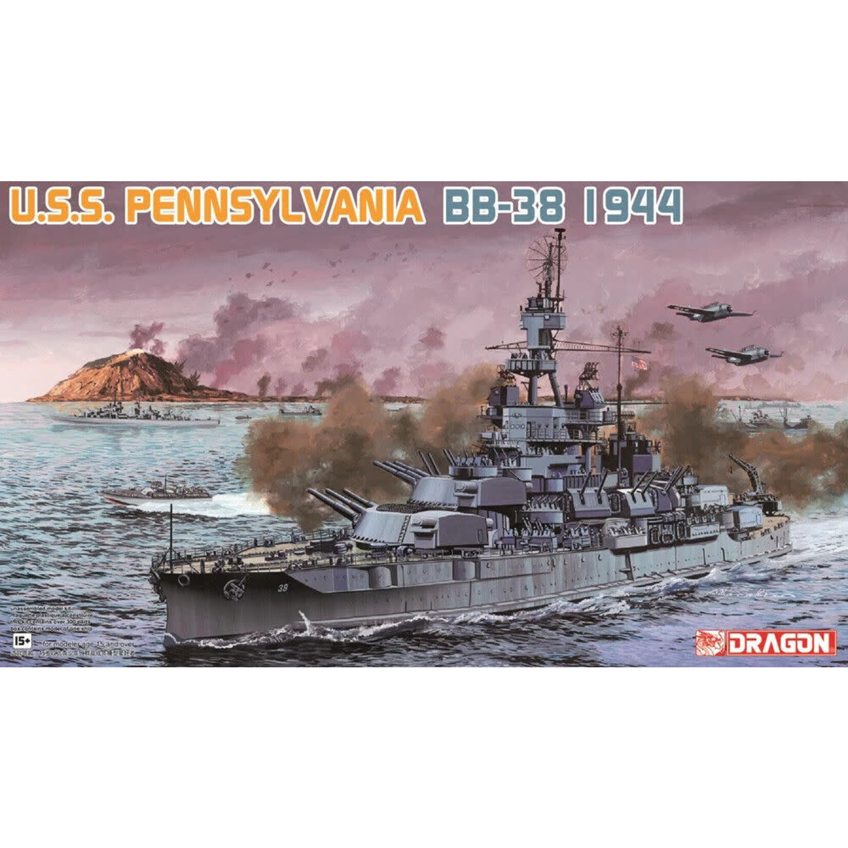 Dragon 7041 USS Pennsylvania BB38 Battleship 1944 1/700