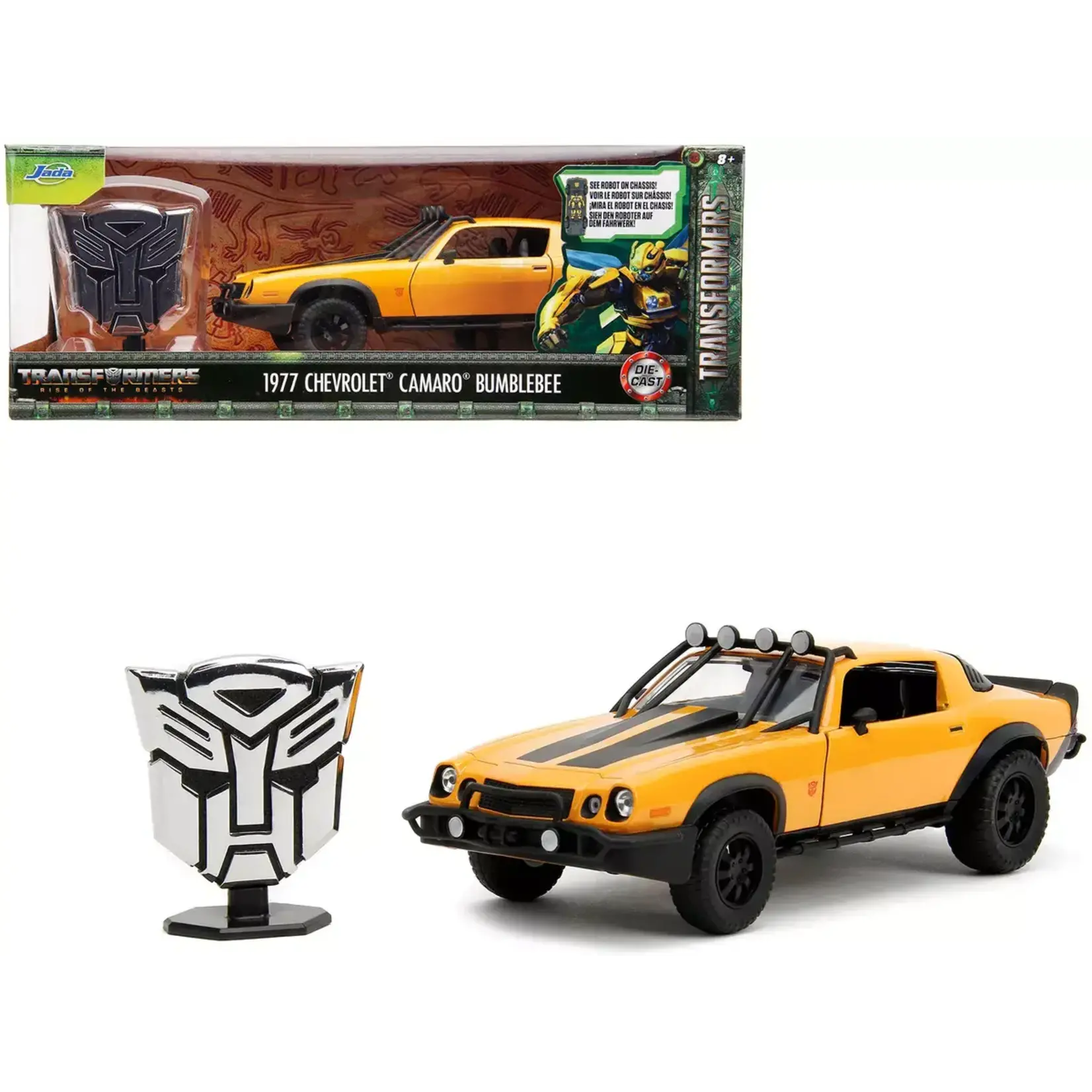 Jada 34263 1/24 Transformers Rise of the Beasts 1977 Chevrolet Camaro Bumblebee