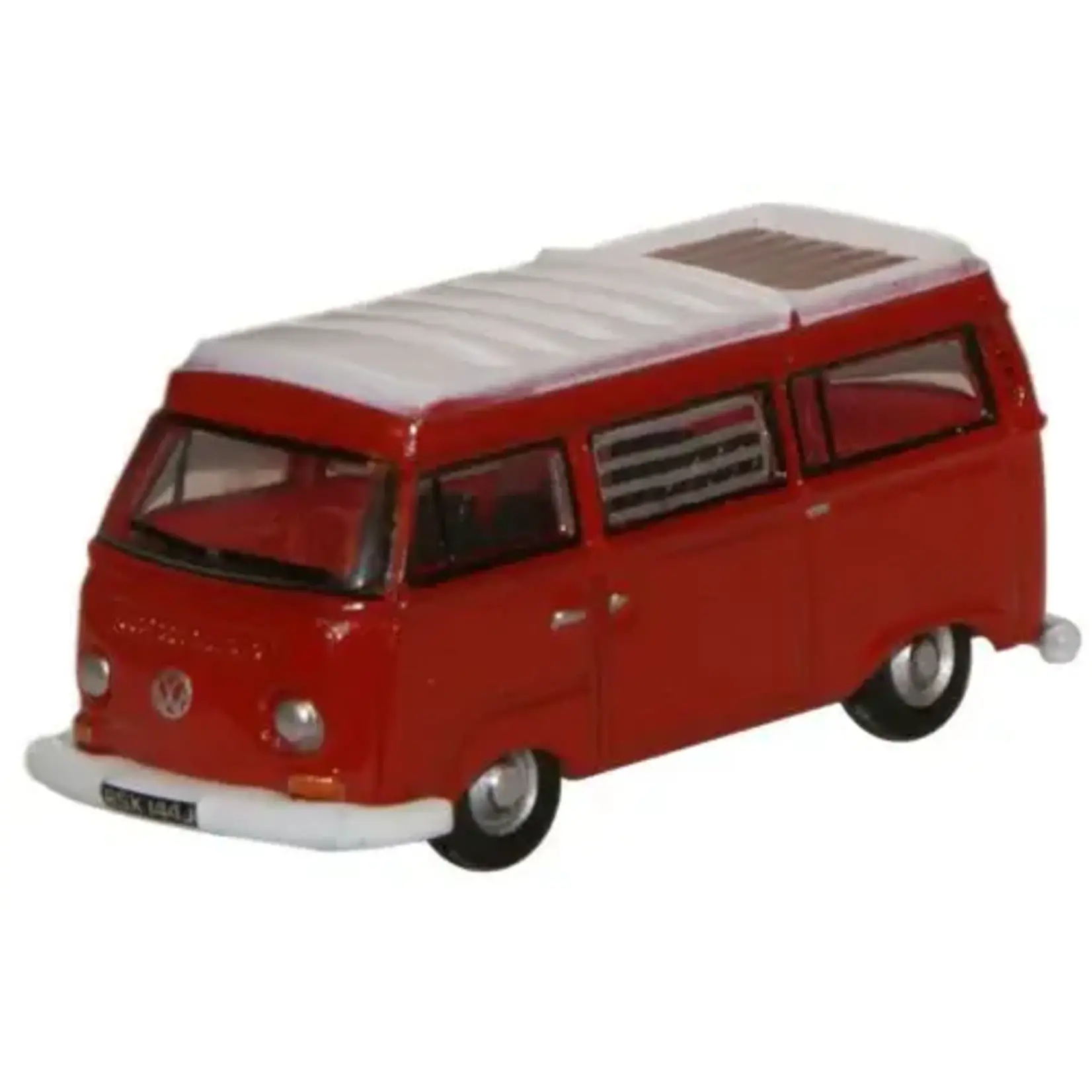 Oxford Diecast NVW004 N Volkswagen Bay Window Camper - Senegal Red / White