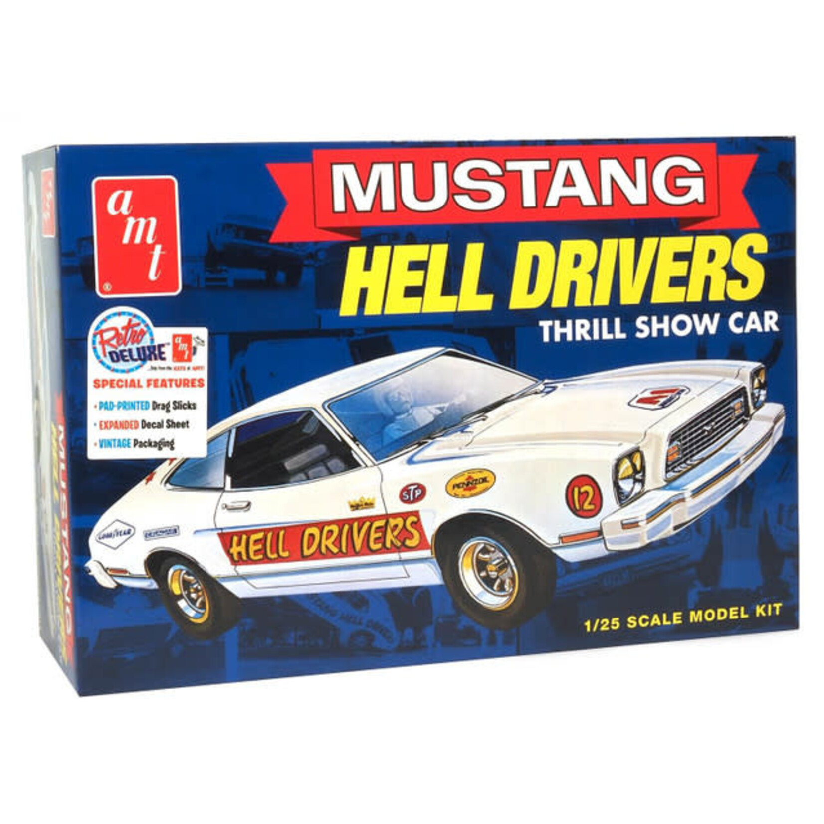 AMT 1475 1977 Ford Mustang Hell Drivers Thrill Car Show Car