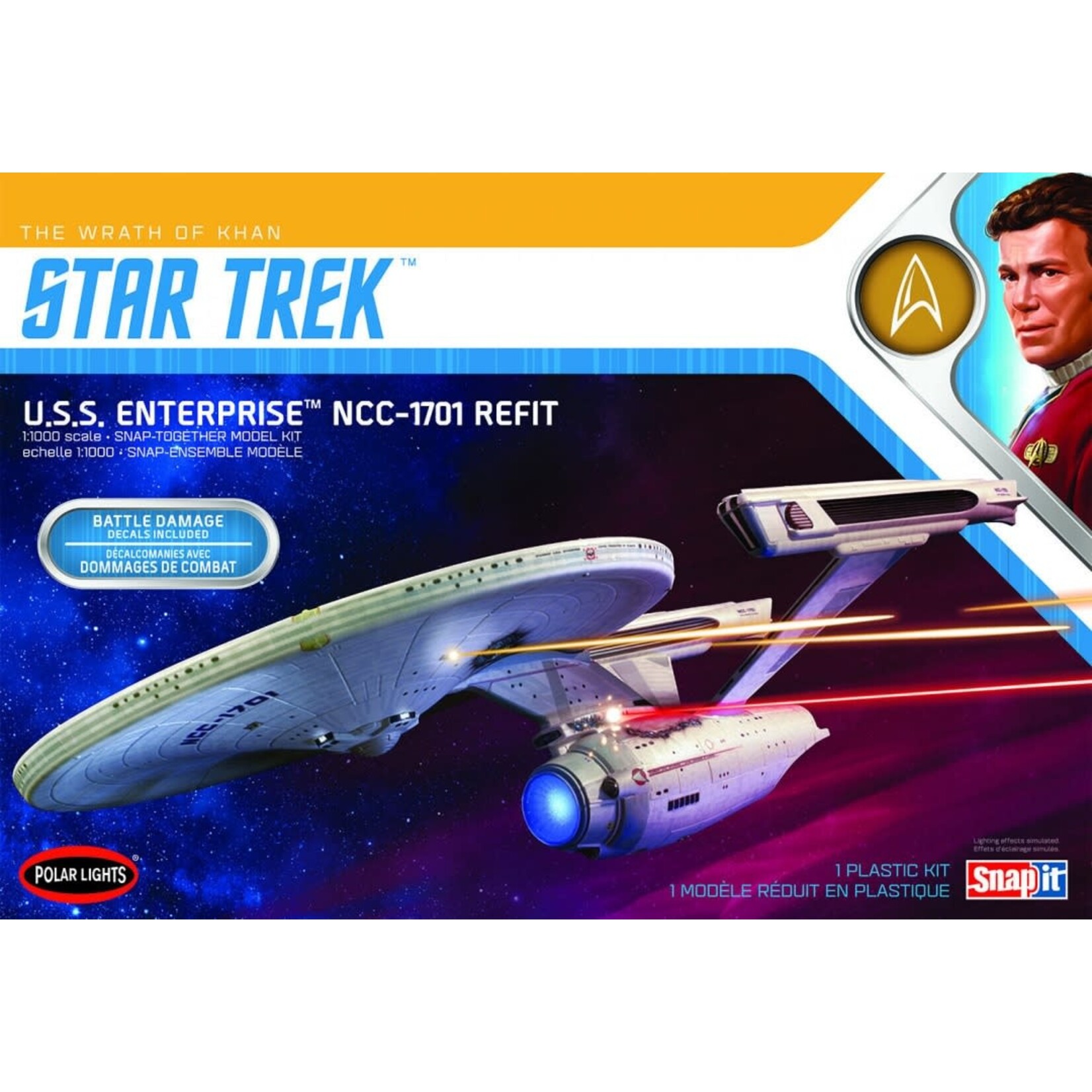 Polar Lights 974 Star Trek USS Enterprise NCC-1701 Refit 1/1000