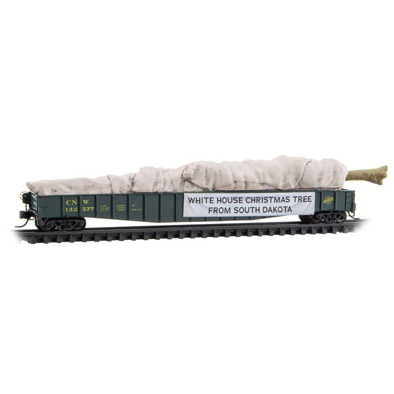 Micro Trains Line 10700100 N CNW w/ White House Tree Load 132577