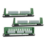 Micro Trains Line 98302261 N Burlington Northern w/ Load - 3 Pack