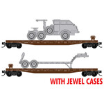 Micro Trains Line 98302264 N SP Flat w/ Dragon Wagon - 2 Pack