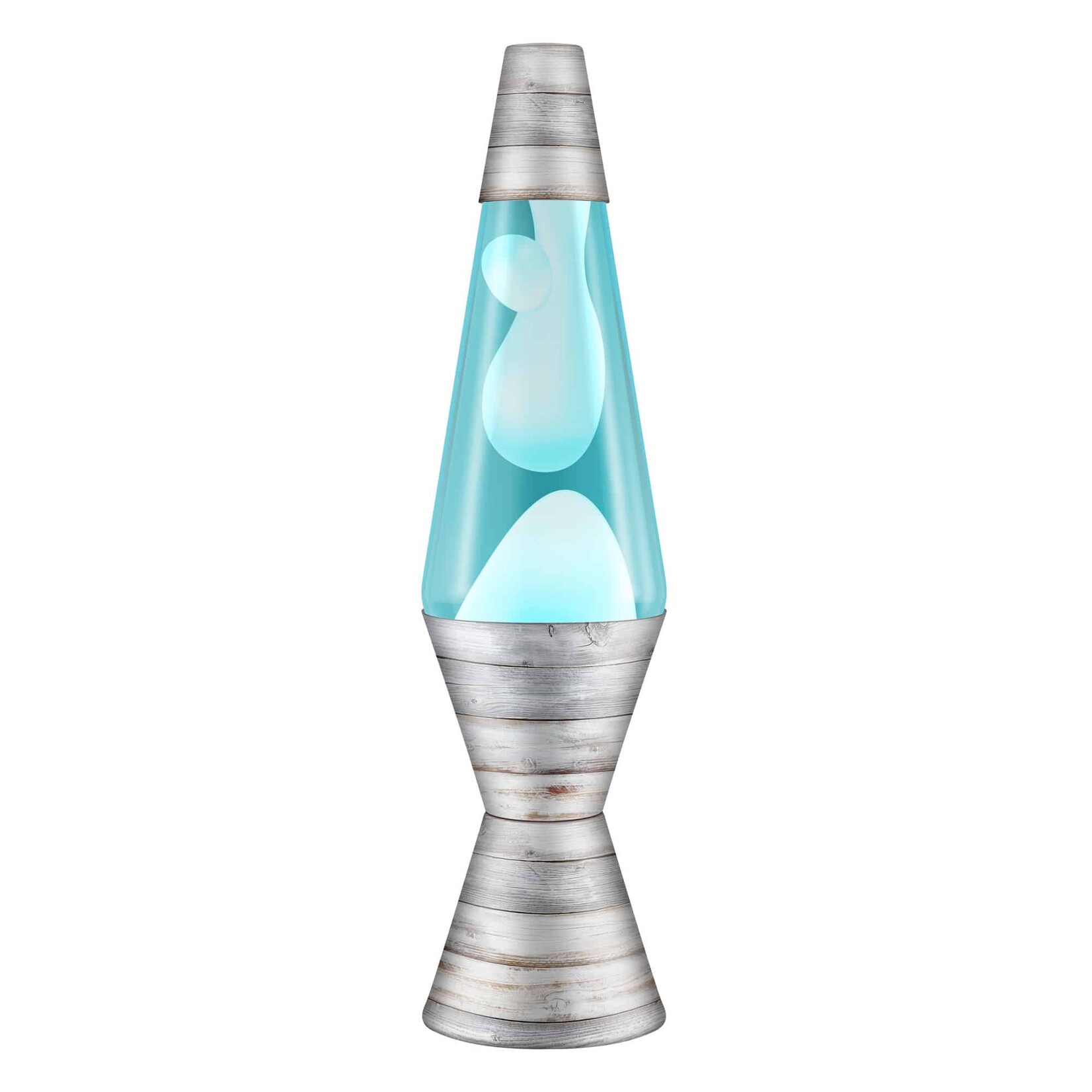 Schylling 2495 Lava Lamp Reclaimed Wood White/Teal 14.5"