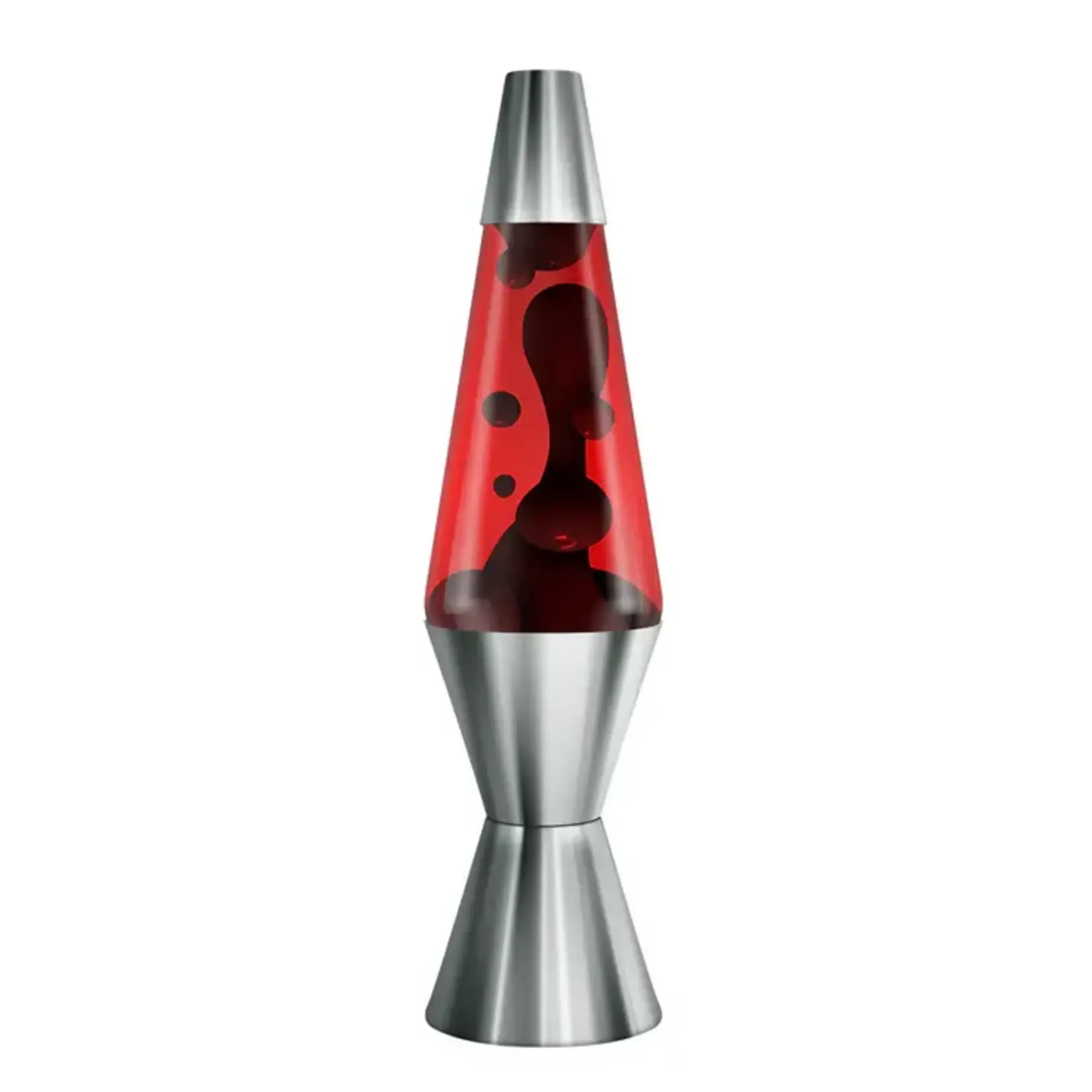 Schylling 2089 Chrome Plated Lava Lamp Crimsom/Black/Red 14.5"