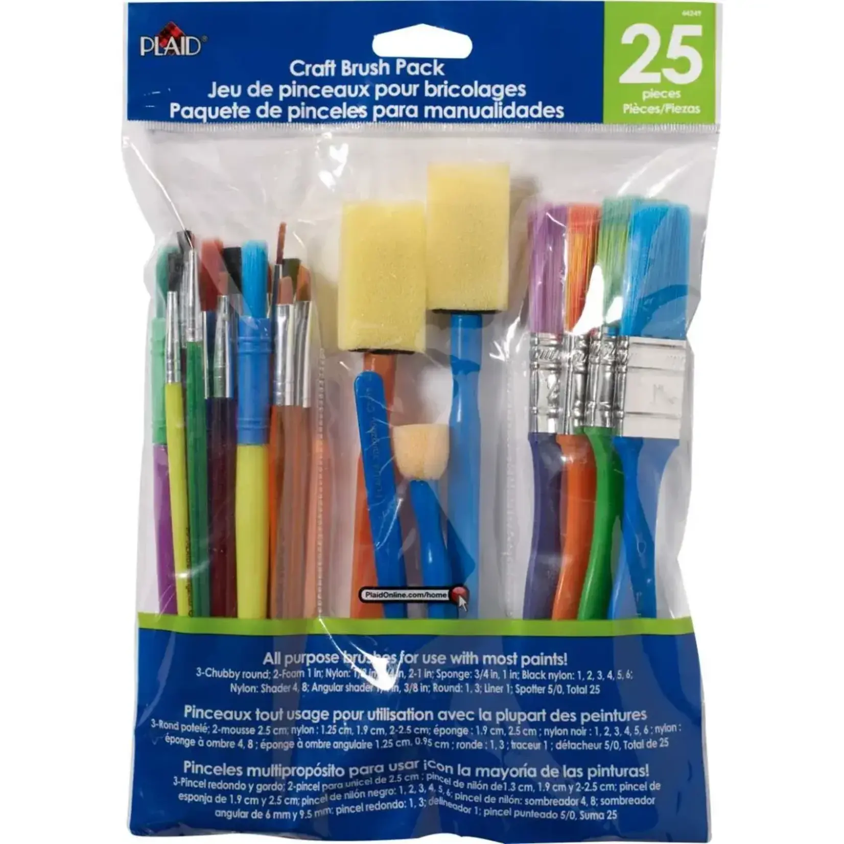 Plaid Crafts 44249 Brush Pack - 25 Piece Set