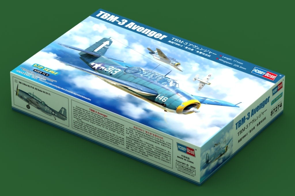 87274 1/72 TBM3 Avenger Torpedo Bomber