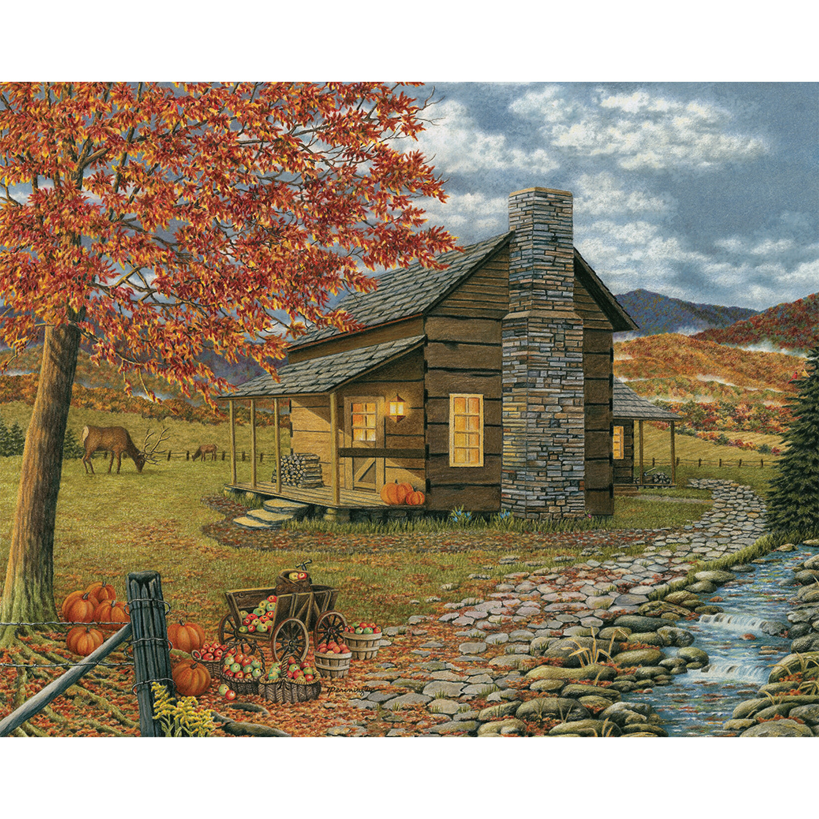 Heritage Puzzle 80309 A Smokey Mountain Harvest 1000 Piece Puzzle