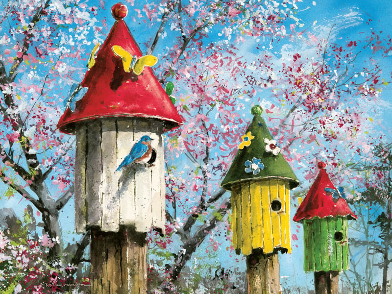 50570 Neighbors Birdhouse 550 Piece Puzzle