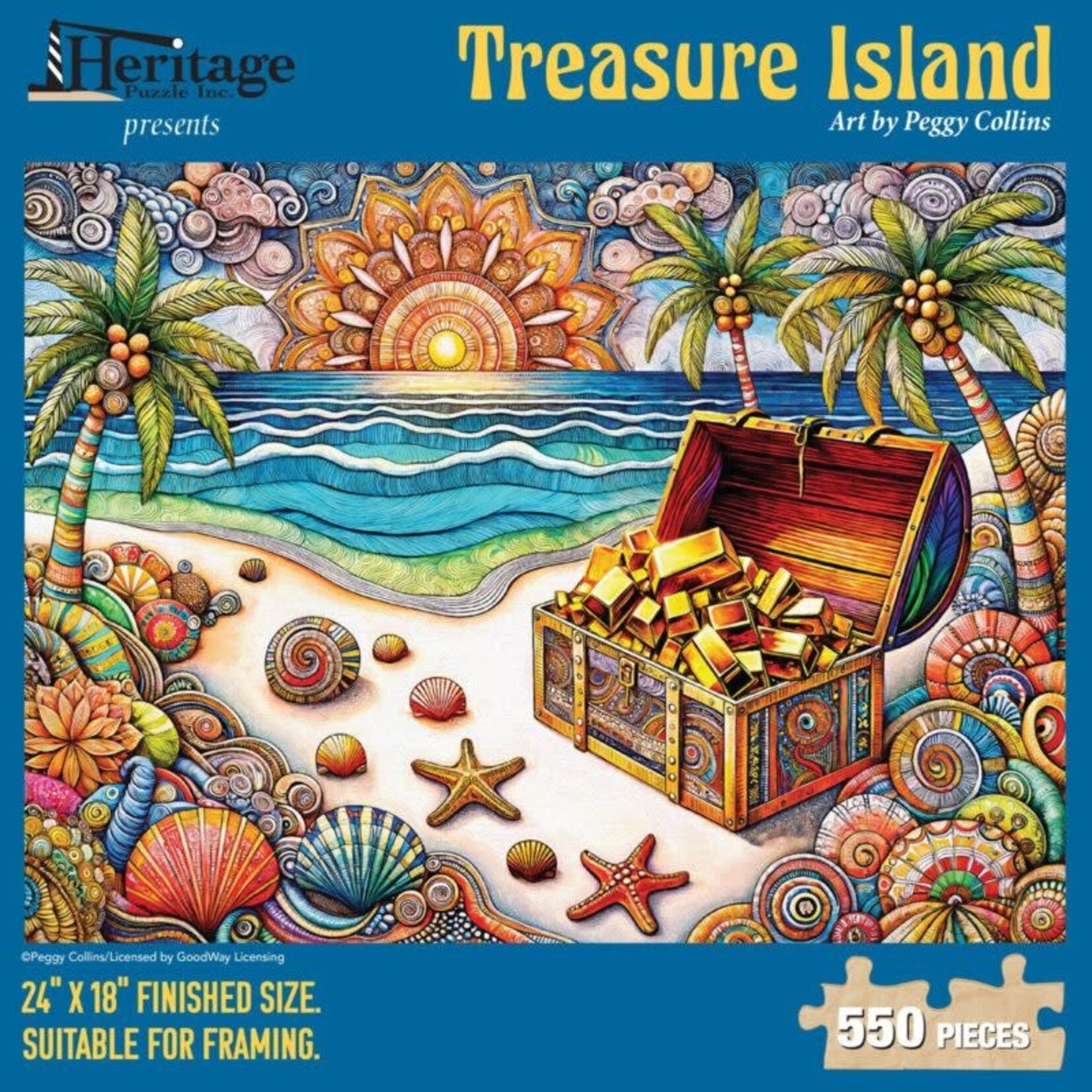 Heritage Puzzle 40619 Treasure Island 550 Piece Puzzle
