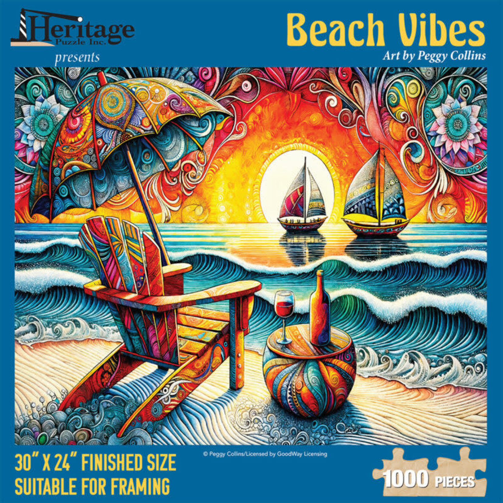 Heritage Puzzle 40618 Beach Vibes 1000 Piece Puzzle