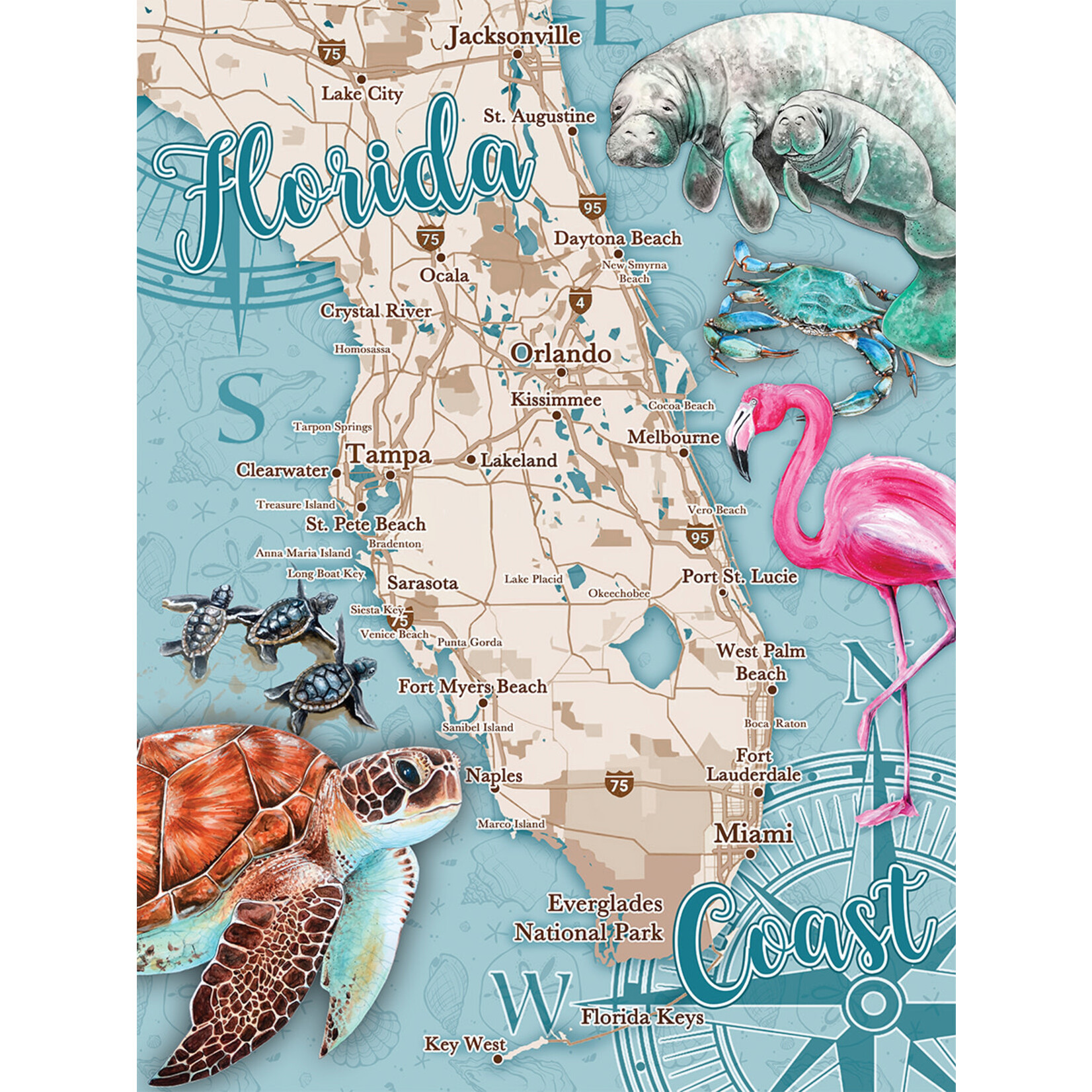 Heritage Puzzle 30607 Florida Coast Puzzle 550 Piece Puzzle