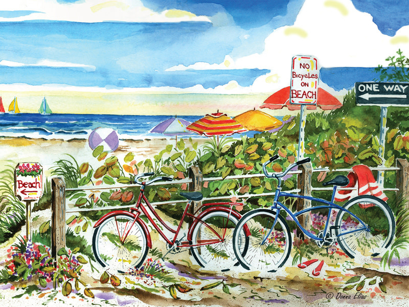 10533 No Bicycles on the Beach 550 Piece Puzzle