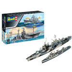 Revell 5644 1/700 Pacific Warriors USS Fletcher Destroyer & Indianapolis Cruiser w/ Paint & Glue