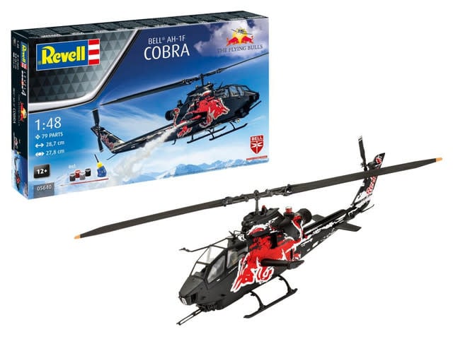 5640 1/48 AH1F Cobra Helicopter Flying Bulls 25th Anniv w/ Paint & Glue