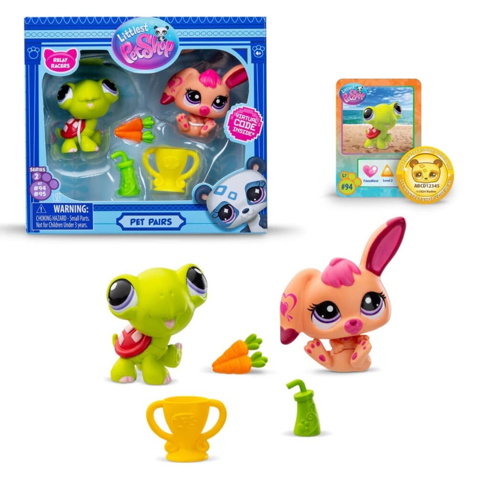 Littlest Pet Shop LPS Pet Pairs 2 - #94 & #95 Relay Racers Pet Pair