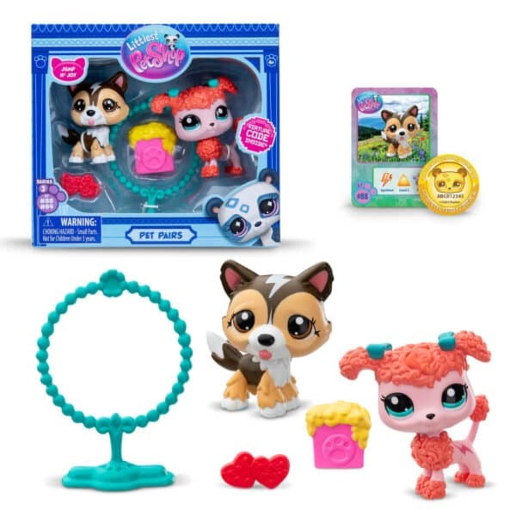 Littlest Pet Shop LPS Pet Pairs 2 - #88 & #89 Jump N' Joy