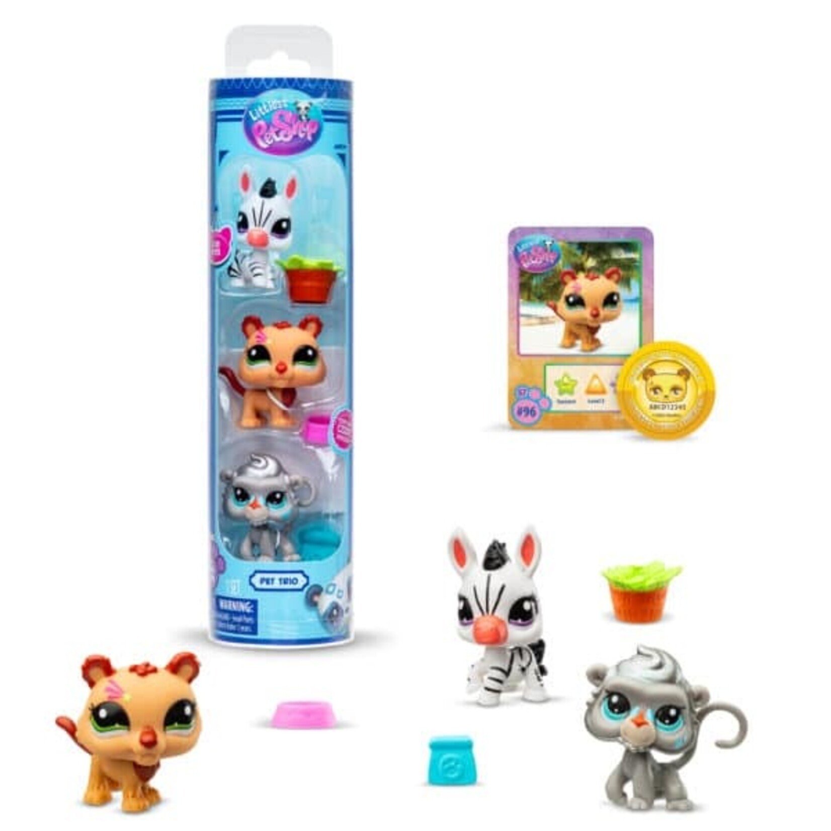 Littlest Pet Shop LPS Pet Trio Tube 2 - Zoo Pets