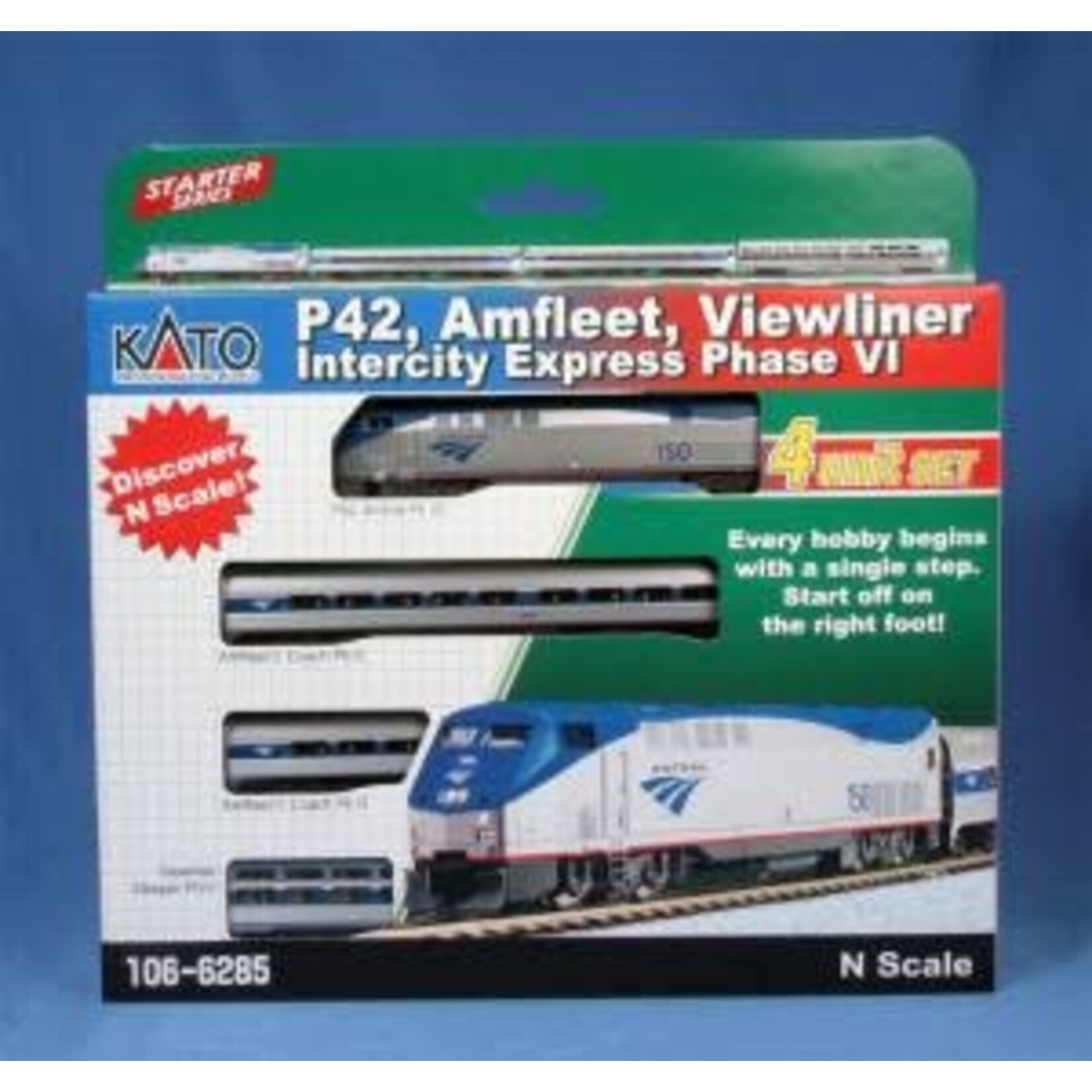Kato 1066285 N P42 Amfleet Viewliner Phase VI - 4 Car Set