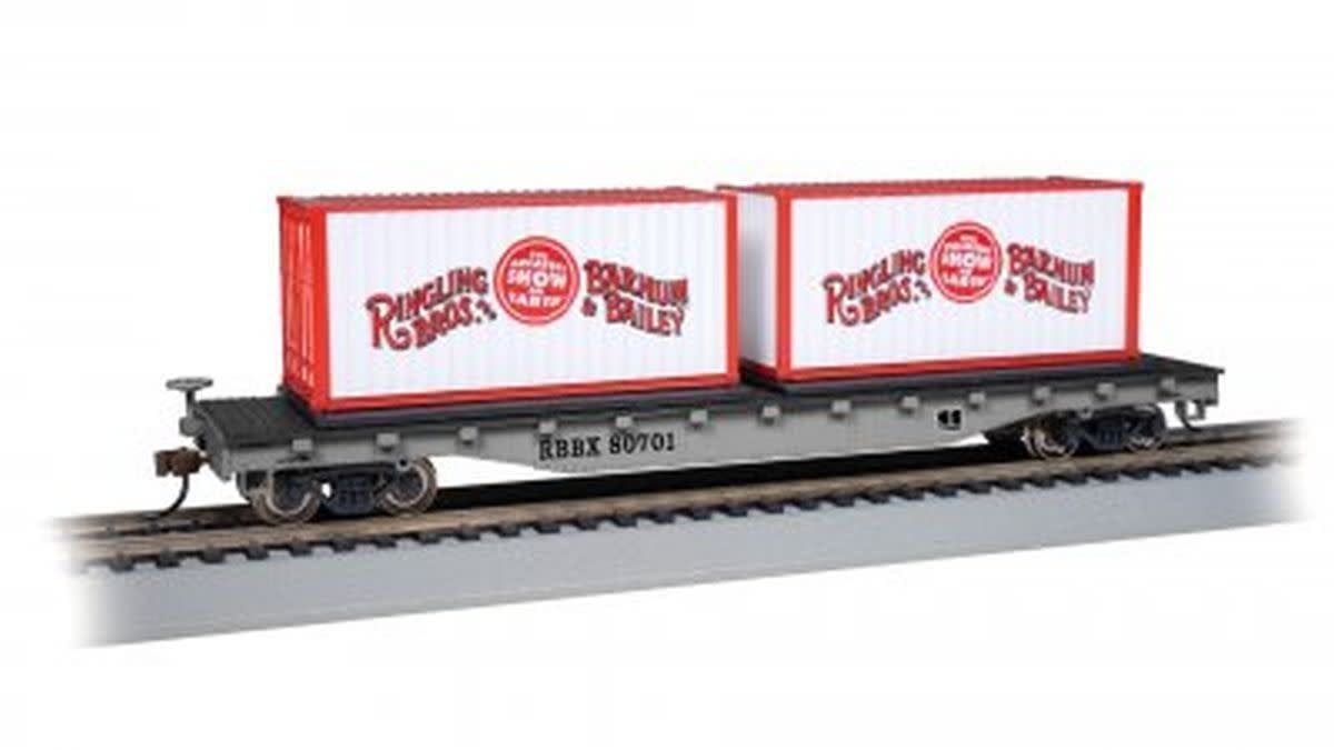 16615 HO Ringling Flatcar w/ Container 80701