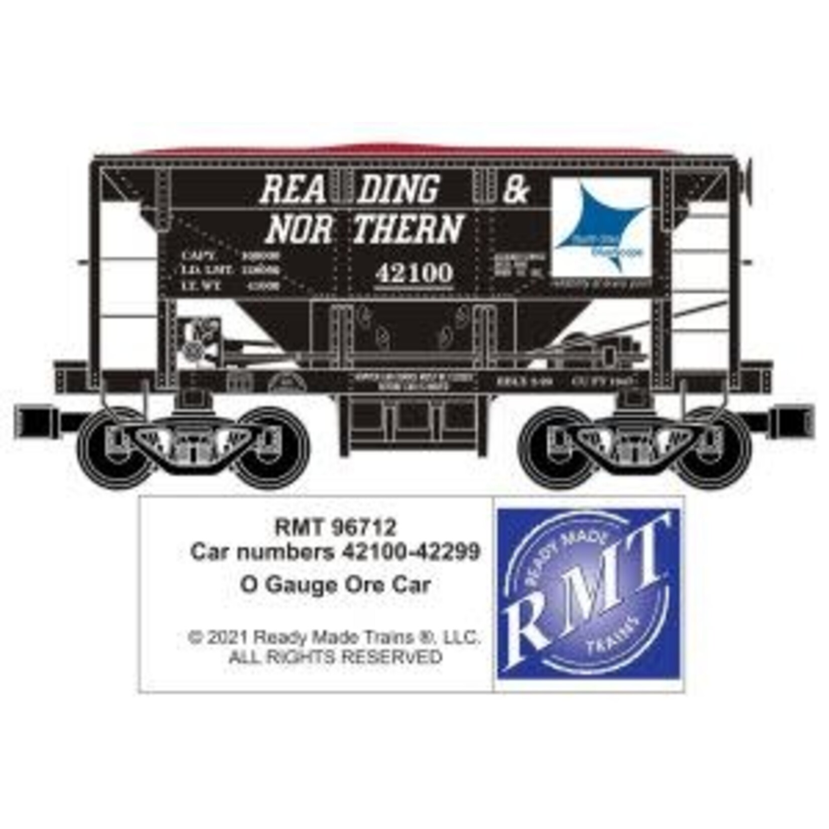 Ready Made Trains 96712 O Ore Car Reading & Northern