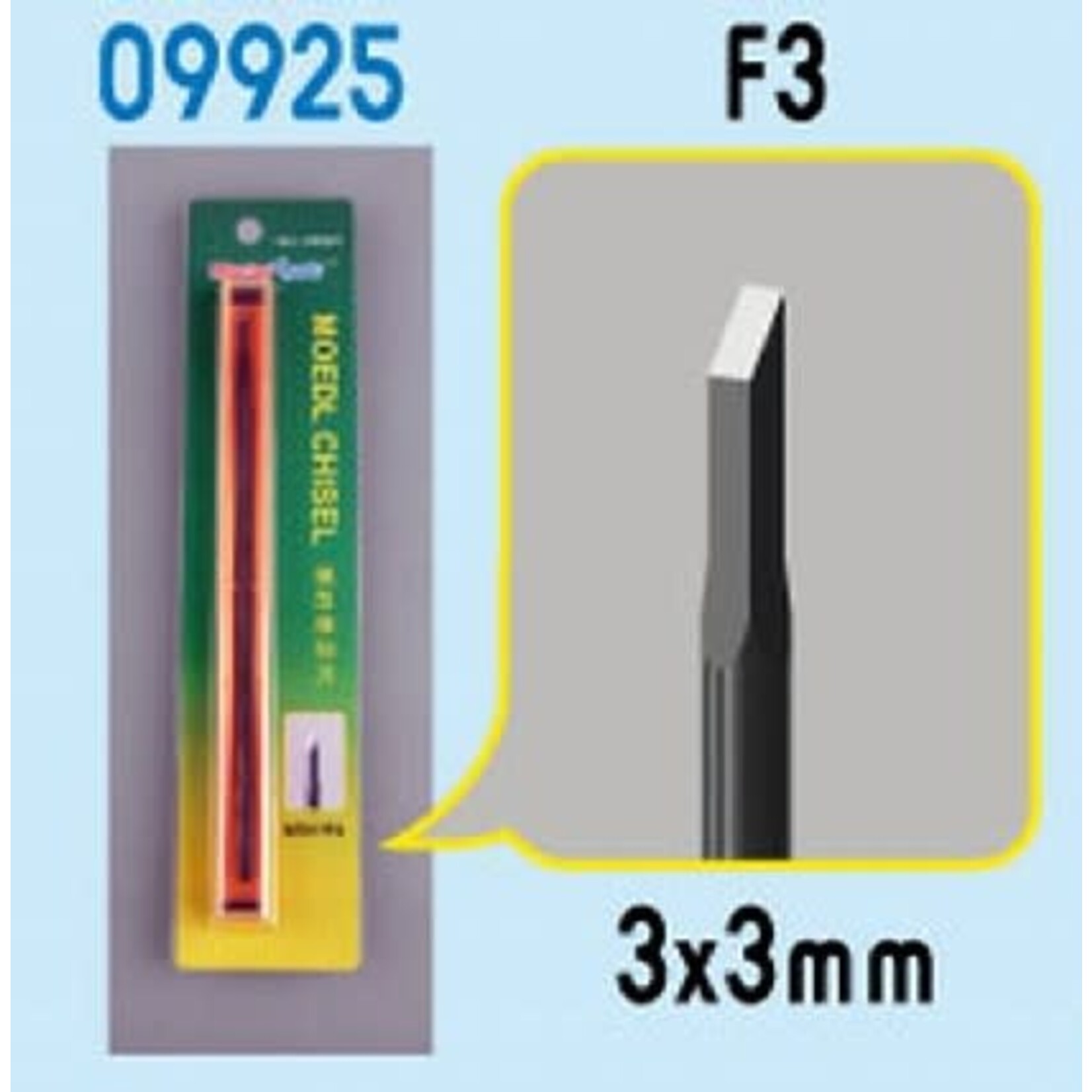 Trumpeter 9925 Model Micro Chisel 3mm x 3mm Square Tip