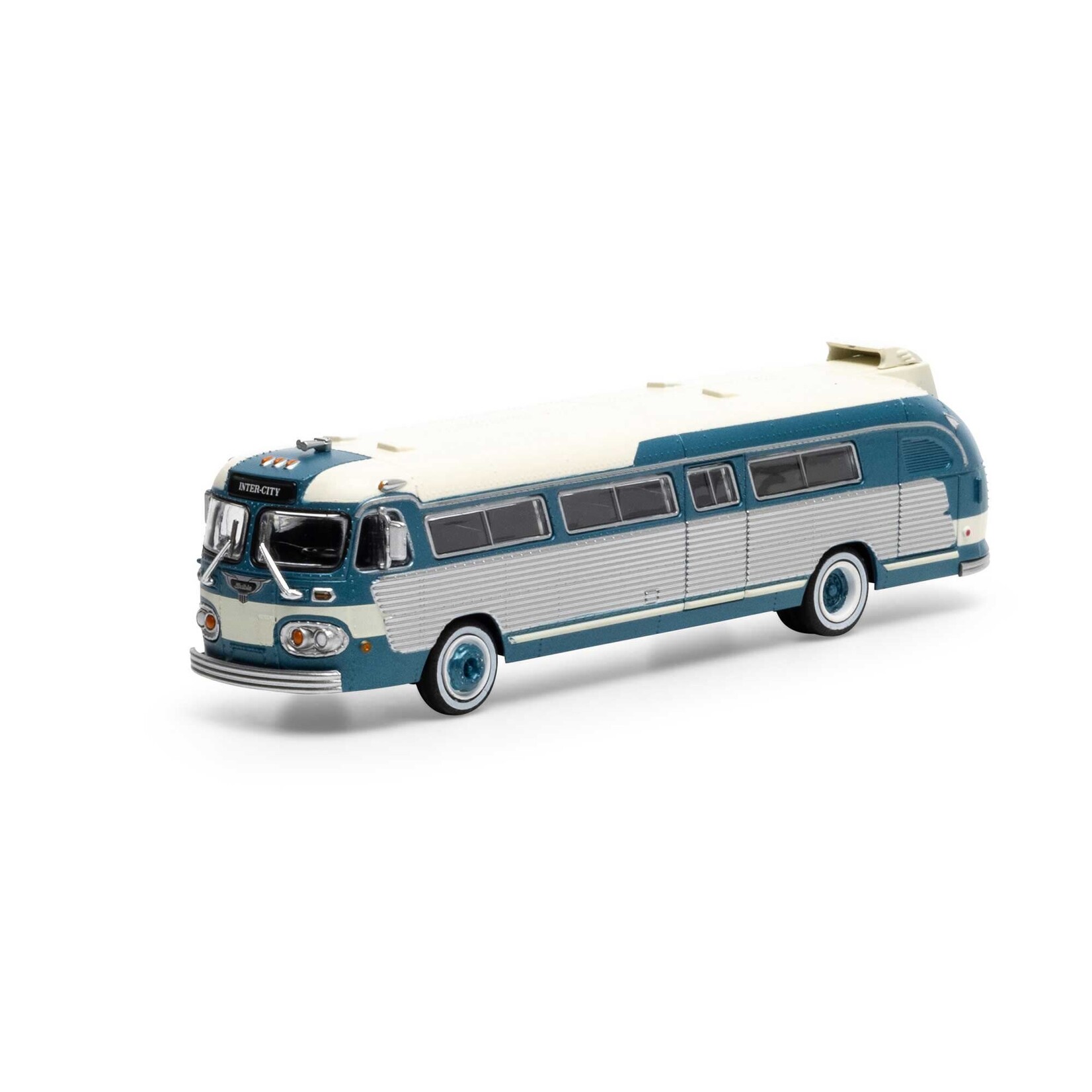 Athearn 29071 HO Intercity Bus, Teal & Cream