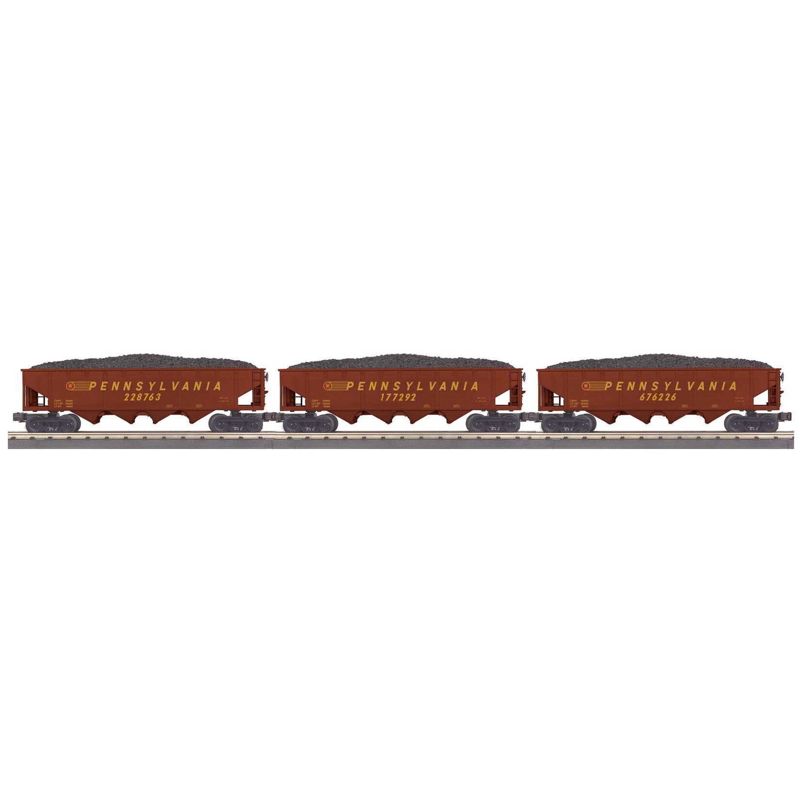 MTH 3070136 O 4-Bay Hopper 3 Pack - PRR