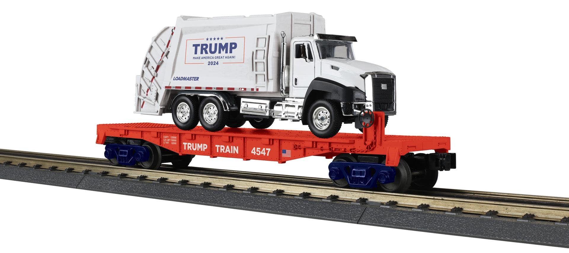 3076928 O Trump Flatcar w Garbage Truck