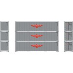 Athearn 63385 HO 40' Smooth Side Containers, APL #1 (3)