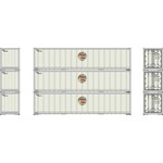 Athearn 63387 HO 40' Smooth Side Containers, AML #1 (3)