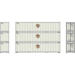 Athearn 63388 HO 40' Smooth Side Containers, AML #2 (3)