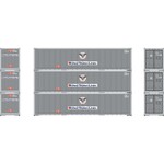 Athearn 63390 HO 40' Smooth Side Containers, USLU #2 (3)