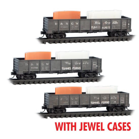 98302244 N D&RGW Weathered w Tunnel Forms - 3 Pack
