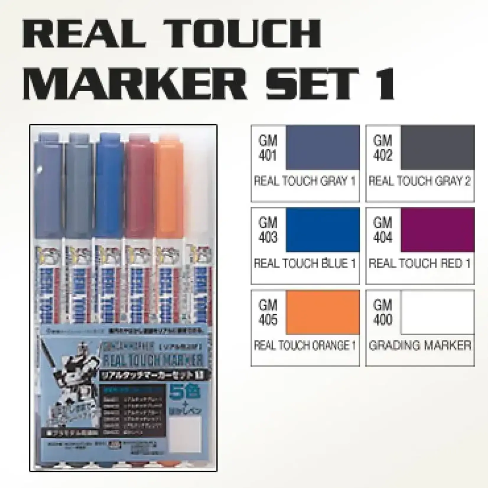 Mr Hobby 112 Gundam Marker Set - Real Touch 1