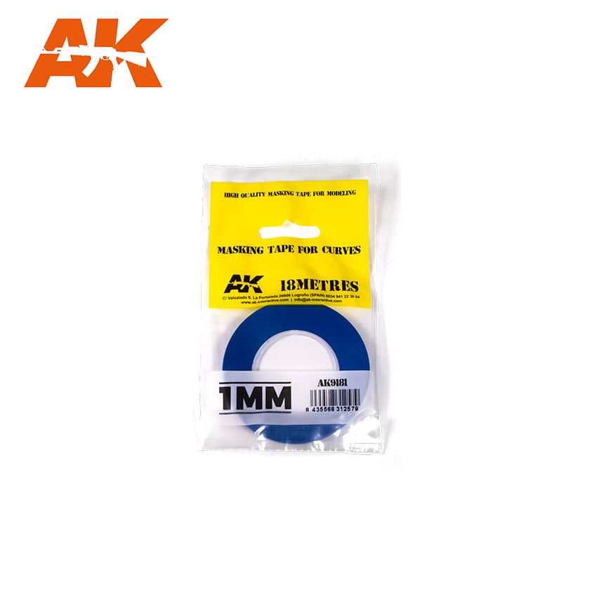9181 Blue Masking Tape for Curves - 1mm