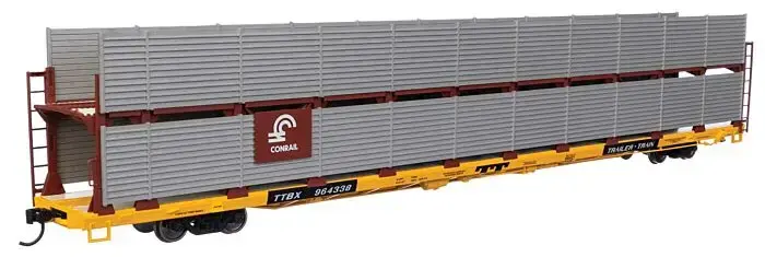 9108110 HO 89' Flatcar w/Bi-Level Shielded Auto Rack - CR 964338