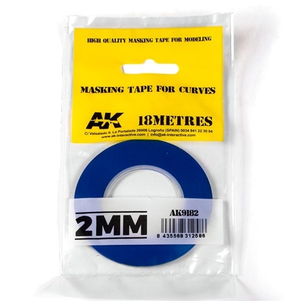 9182 Blue Masking Tape for Curves - 2mm