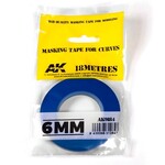 AK Interactive 9184 Blue Masking Tape for Curves - 6mm