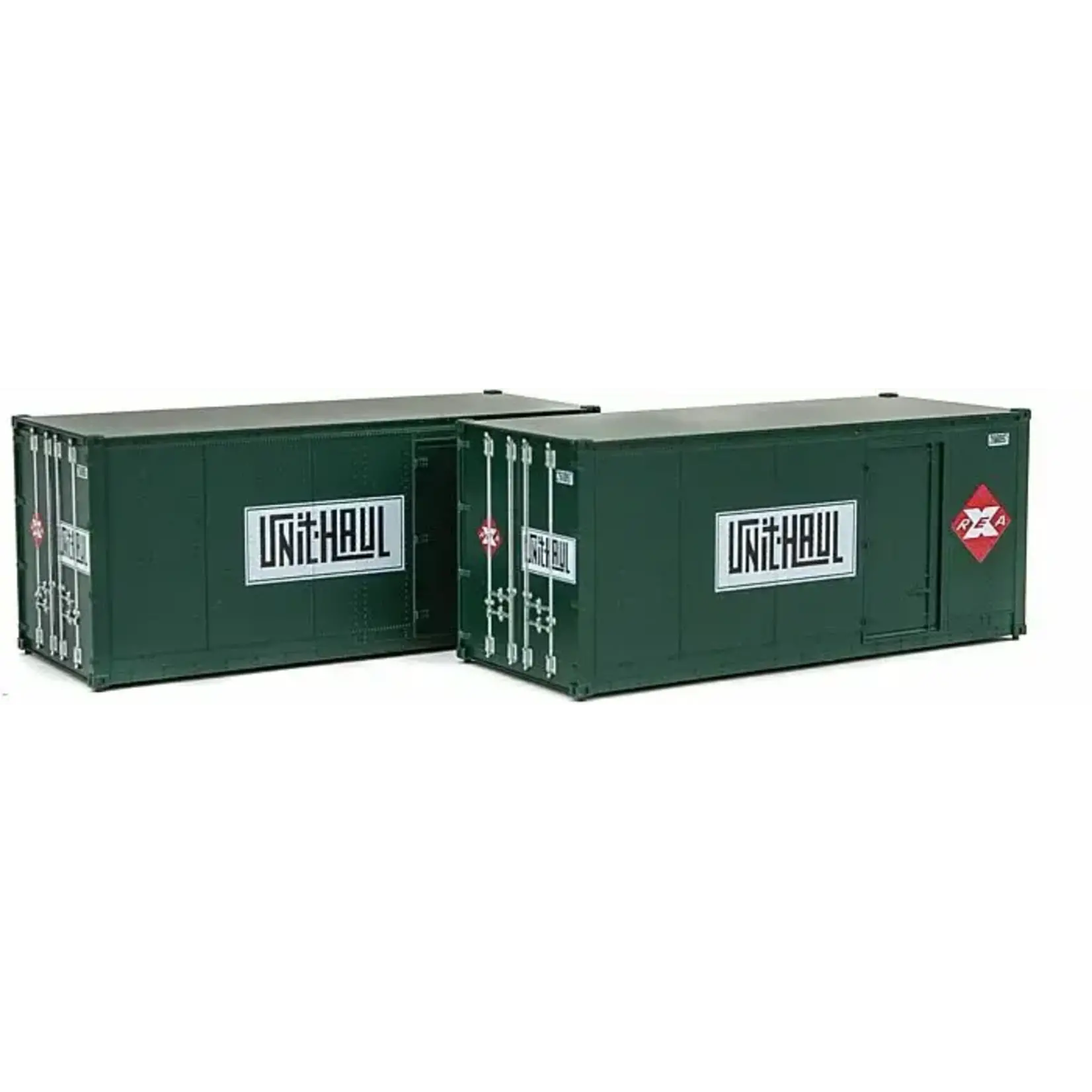 Walthers 9498681 HO 20' Smooth-Side Container - REA Set #2 - 2