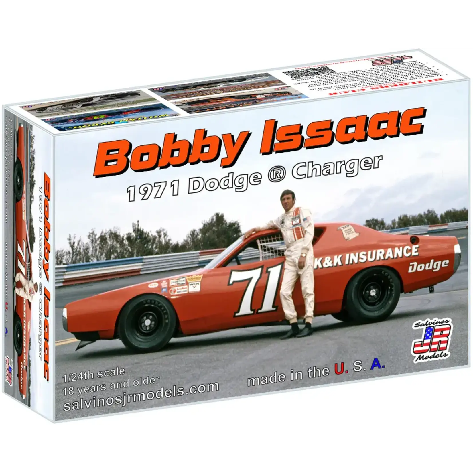 Salvinos BIDC1971P 1/25 1971 Dodge Charger Bobby Isaac