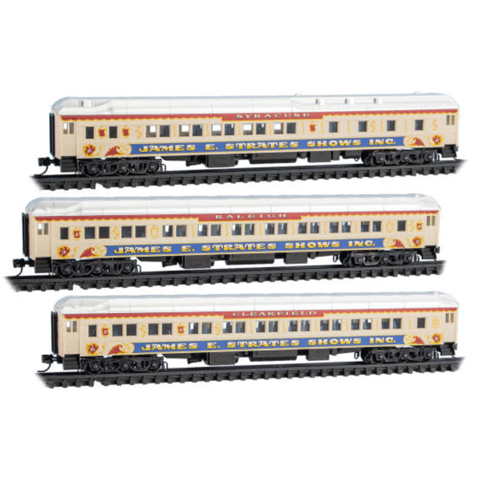 Micro Trains Line 98302266 N Strates Shows Passenger - 3 Pack