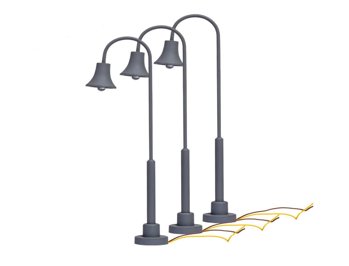 2056110 HO Lighted Gooseneck Lamps 3pk