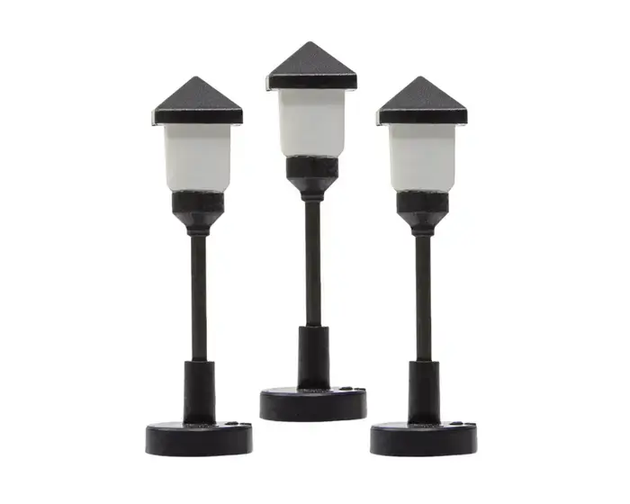 2056180 HO Gas Lamps - Frosted 3pk