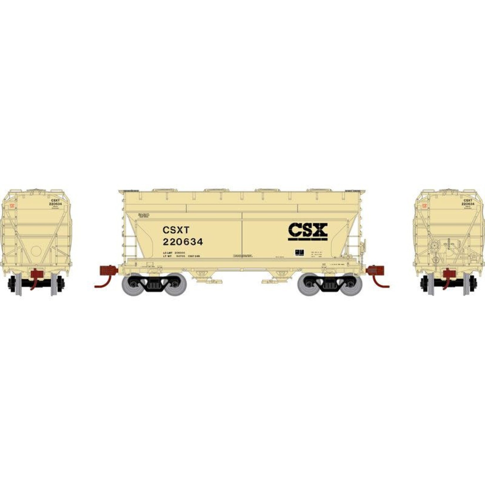 Athearn Genesis 24680 N ACF 2970 Covered Hopper, CSXT #220634
