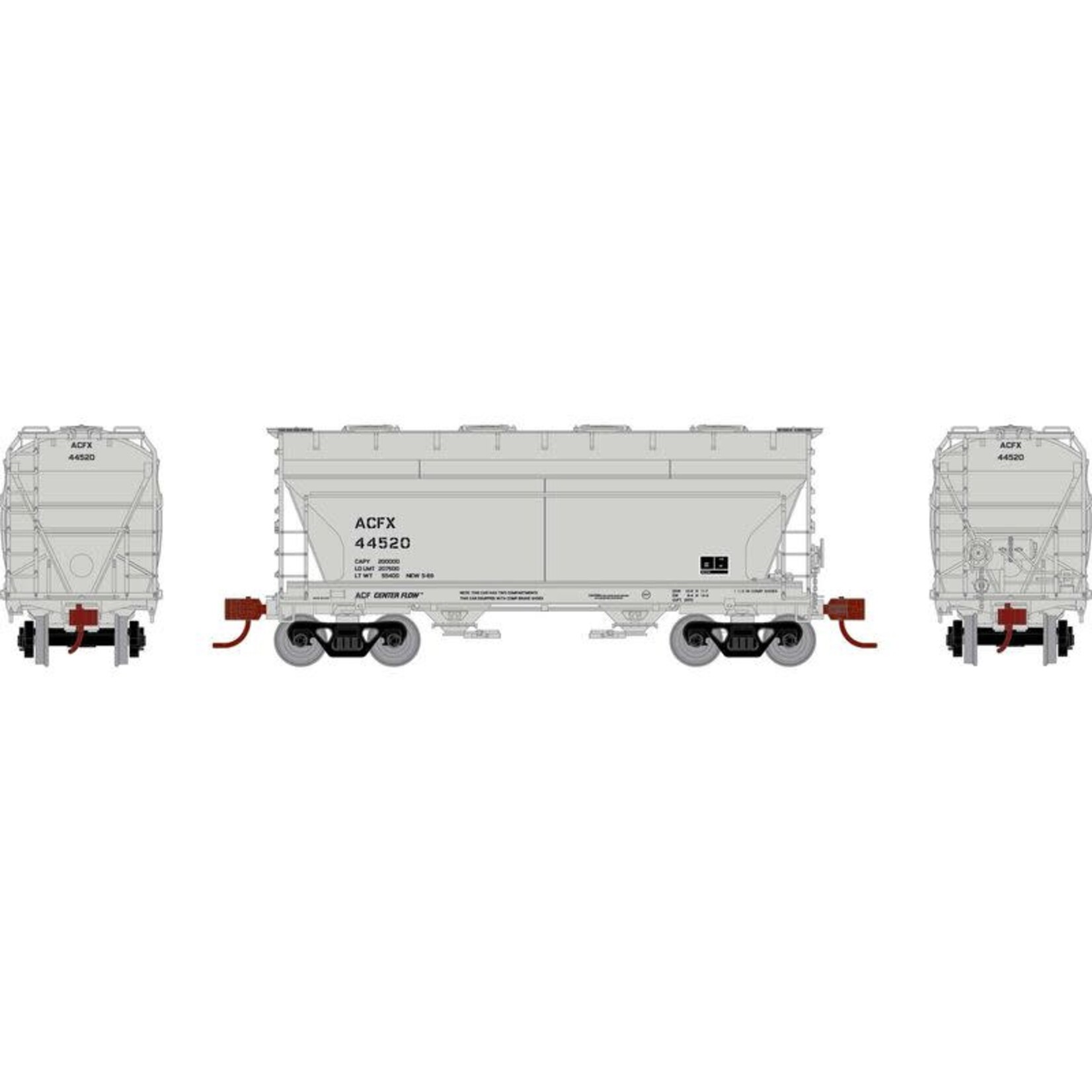 Athearn Genesis 24684 N ACF 2970 Covered Hopper, ACFX #44520