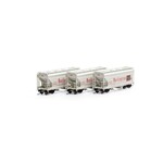 Athearn Genesis 24691 N ACF 2970 Covered Hopper, CB&Q (3)