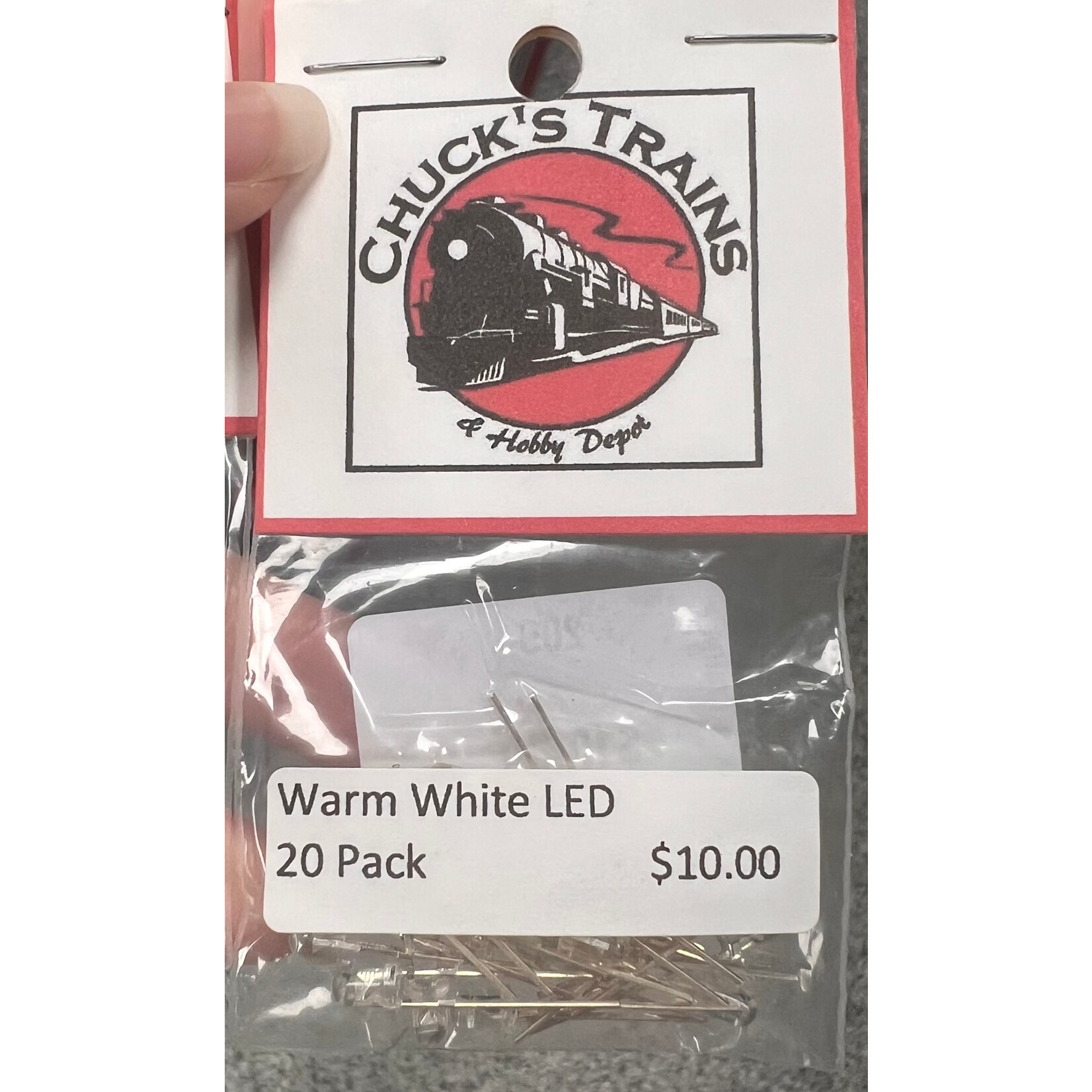 Warm White LED 3mm 2-3v - 20 Count